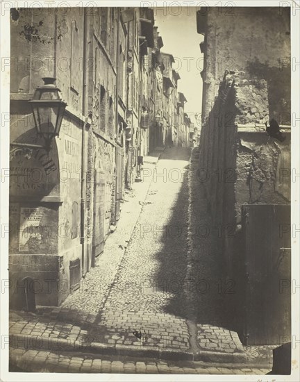 Rue des Grands Carmes, Vue prise de la Rue Ste. Marthe, 1862. Creator: Albert Terris.
