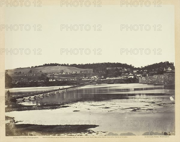 Pontoon Bridge Across the Potomac, at Berlin, November 1862. Creator: Alexander Gardner.