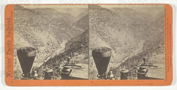 Am. River and Cañon from Cape Horn, River below Railroad 1,400 feet. 57 miles..., 1864/69. Creator: Alfred A. Hart.