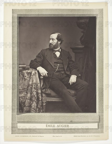 Émile Augier [French dramatist], 1876/84.  Creator: Antoine-Samuel Adam-Salomon.