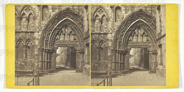 Door of Holyrood Abbey, 1867. Creator: Archibald Burns.