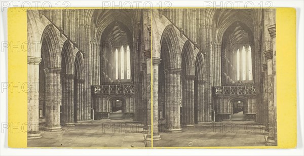 Glasgow Cathedral - The Nave, 1867. Creator: Archibald Burns.