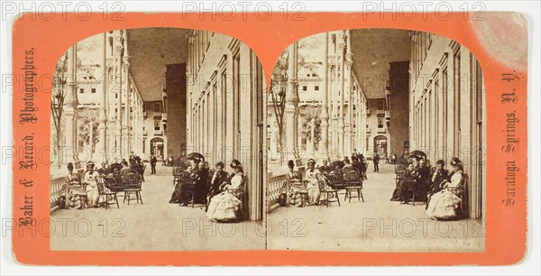 Rear Piazza, Grand Union Hotel, Saratoga, N.Y., 1875/99. Creator: Baker & Record.