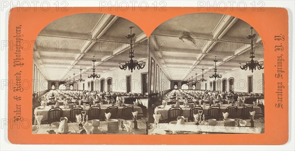 Untitled [hotel dining room], late 19th century.  Creator: Baker & Record.