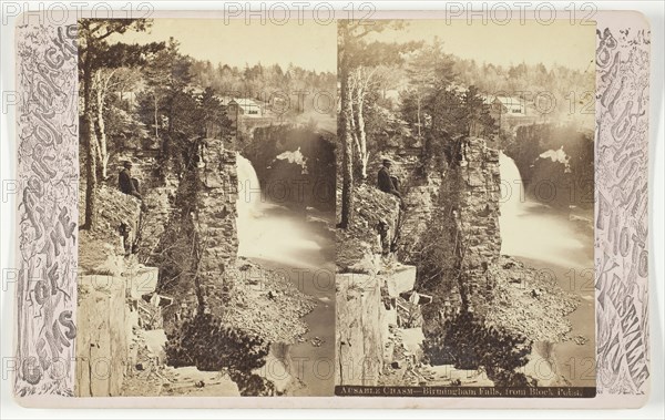 Ausable Chasm - Birmingham Falls, from Block Point, late 19th century. Creator: Baldwin Photo.