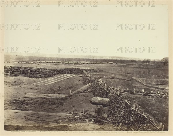 Quaker Guns, Centreville, Virginia, March 1862. Creators: Barnard & Gibson, George N. Barnard, James F. Gibson.