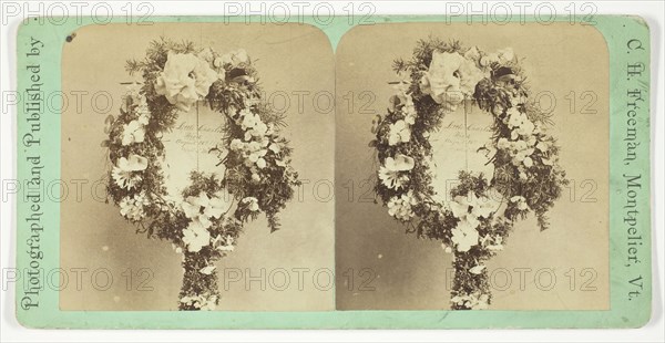 Untitled [wreath for a child], 1874.  Creator: C. H. Freeman.