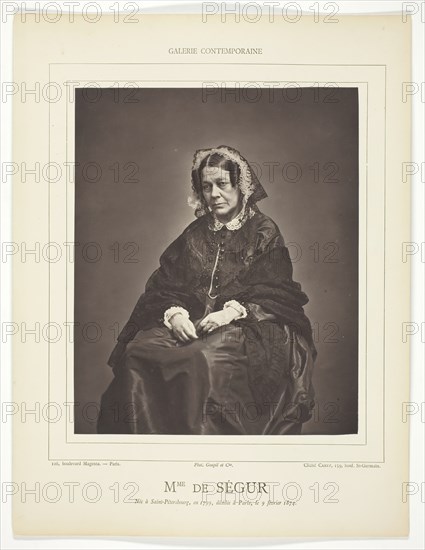 Mme. de Ségur, c. 1874. Creator: Caret Caret.