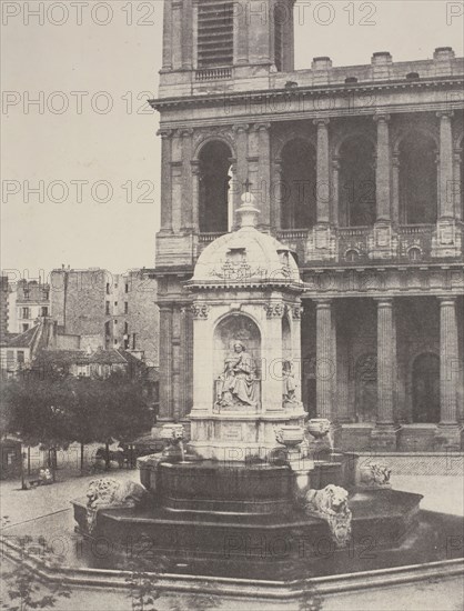 Fountain at St. Sulpice, 1851. Creator: Charles Marville.