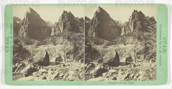 Temples of the Rio Virgin, 1859/62. Creator: Charles Roscoe Savage.