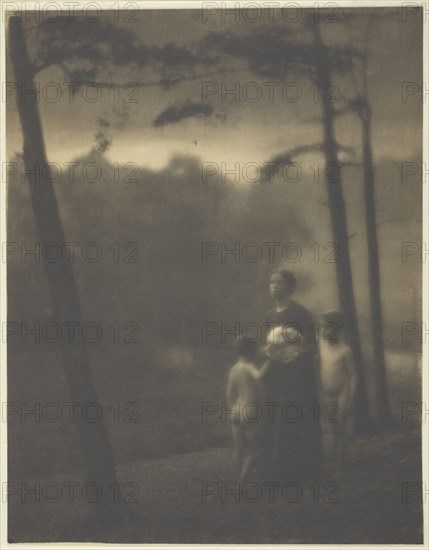 Evening—Mother and Boys, 1905. Creator: Clarence H White.