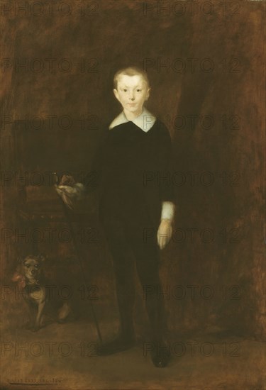 Portrait of a Boy, 1886. Creator: Eugene Carriere.