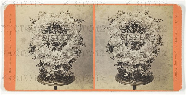 Flower Piece at Kate Bemis' Funeral, April 13, 1886. Creator: D. A. Clifford.