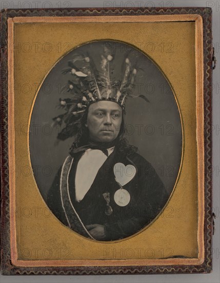 Untitled (Indian Chief Maungwudaus, Upper Canada), 1855. Creator: Donald McDonnell.