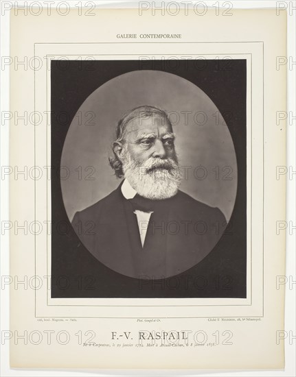 F.V. Raspail, c. 1876. Creator: Etienne Neurdein.