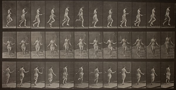 Animal Locomotion, Plate 174, 1887. Creator: Eadweard J Muybridge.