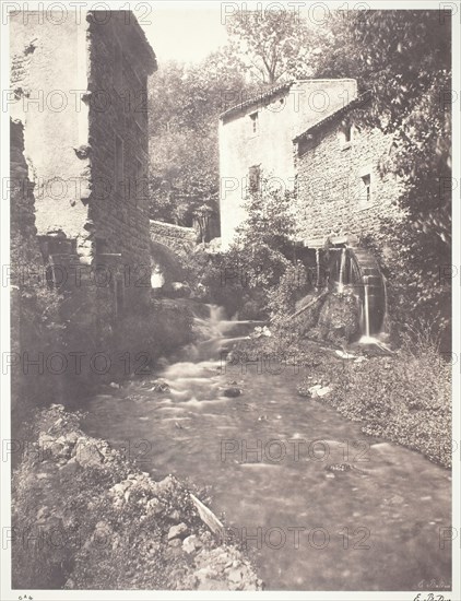 Moulins a eau en Auvergne, 1852, printed 1978. Creator: Edouard Baldus.