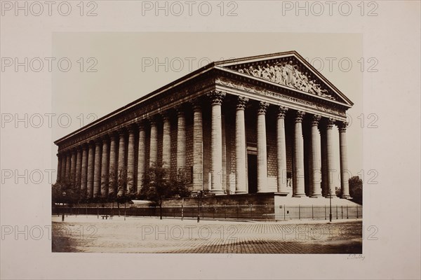 Church of the Madeleine (Eglise de la Madeleine), c. 1860. Creator: Edouard Baldus.