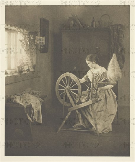 Spinning, c. 1898. Creator: Emilie V. Clarkson.