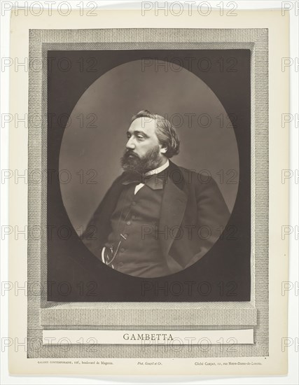 Gambetta, c. 1876. Creator: Etienne Carjat.