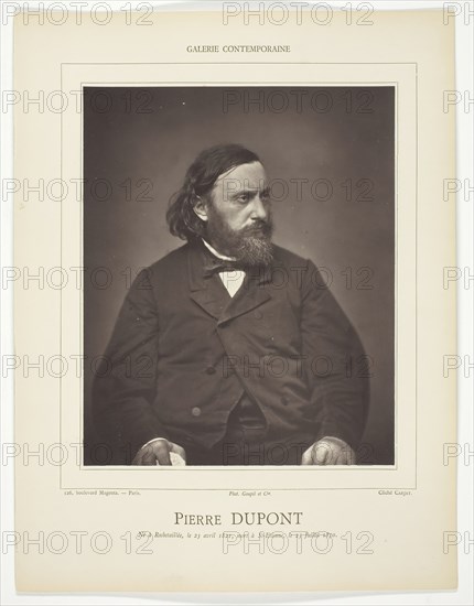 Pierre Dupont, c. 1876. Creator: Etienne Carjat.