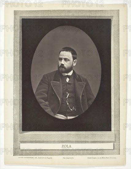 Émile Zola (French novelist, playwright, and journalist, 1840-1902), c. 1876. Creator: Etienne Carjat.