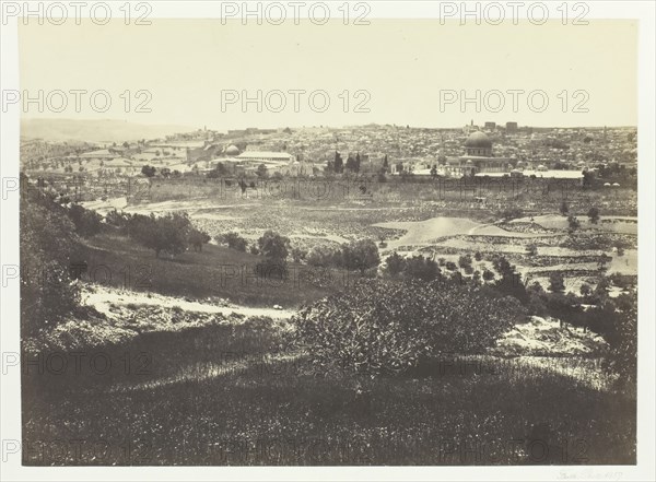 Jerusalem, from the Mount of Olives, No.1, 1857. Creator: Francis Frith.