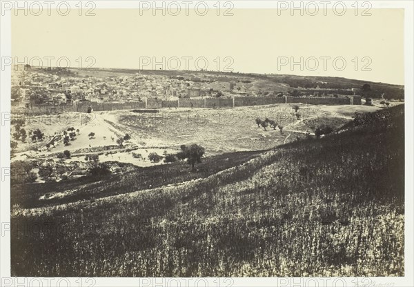 Jerusalem, from the Mount of Olives, No.2, 1857. Creator: Francis Frith.