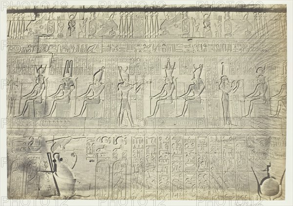 Sculptures from the Outer Wall, Dendera, 1857. Creator: Francis Frith.