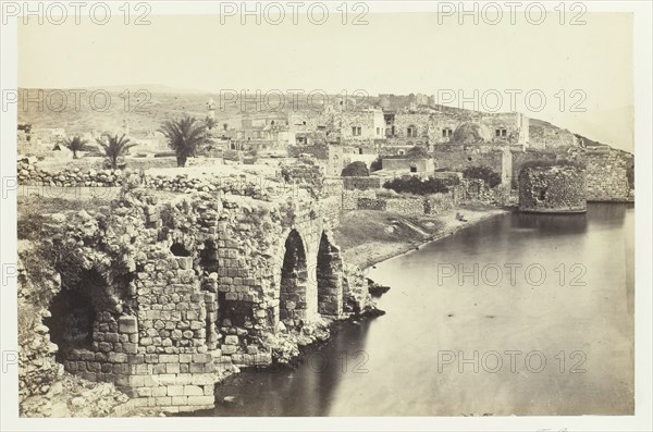 The Town and Lake of Tiberias, from the South, 1857. Creator: Francis Frith.