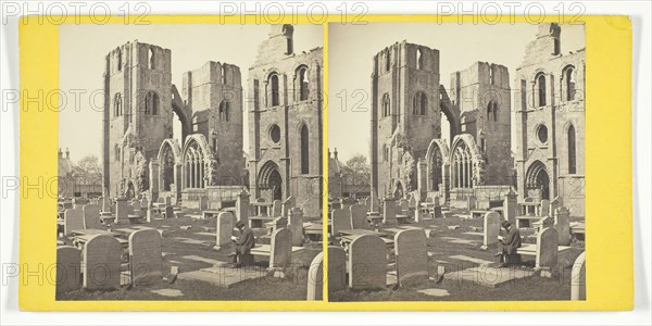 Elgin Cathedral - transept and Towers, Mid 19th century. Creator: George Washington Wilson.