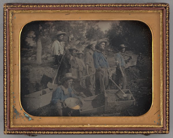 Untitled [gold miners], 1853.  Creator: George Howard Johnson.