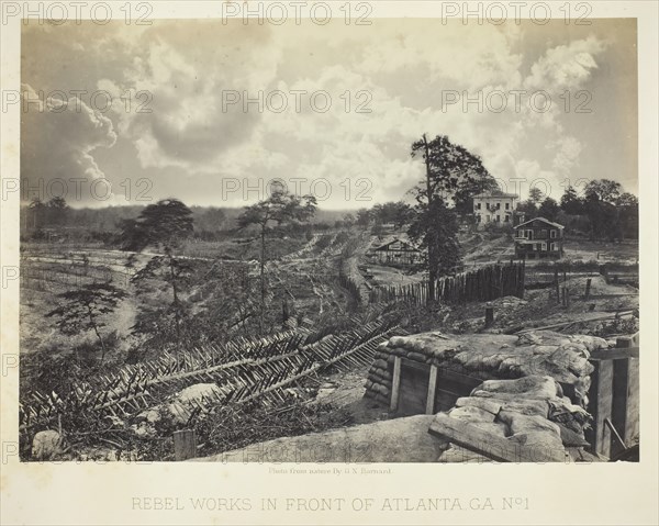Rebel Works in Front of Atlanta, GA, No. 1, 1864. Creator: George N. Barnard.