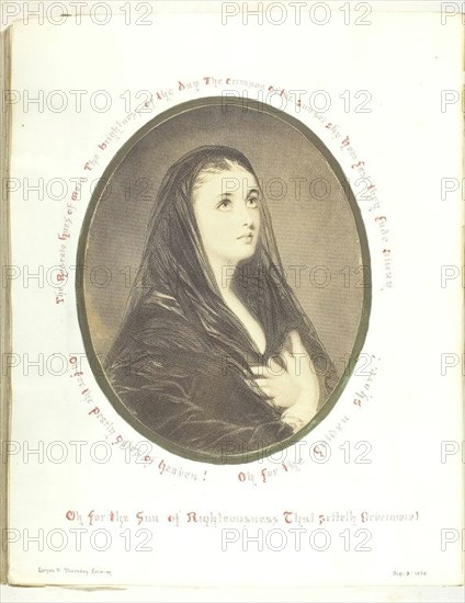 Untitled [pious woman in a veil], 1868.  Creator: Georgina Cowper.