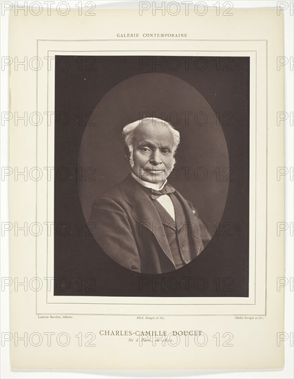 Charles-Camille Doucet, [French poet and playwright], c. 1880.  Creator: Goupil and Co.