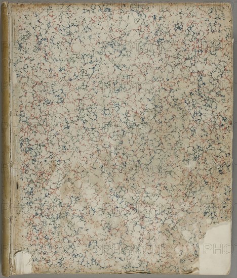 Untitled [marbled endpaper from a book], 1860/1900. Creator: Unknown.