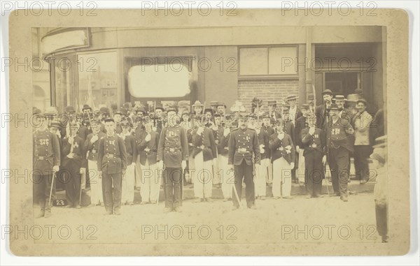 Untitled (Group Portrait of Men in Uniform), 1850/1899. Creator: Harry W. Brown.