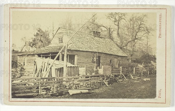 Untitled (Cabin with well), 1860s. Creator: Henry S. Peck.