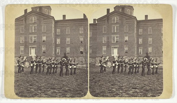 Untitled [Alfred Centre Cornet Band], late 19th century.  Creator: Irving Saunders.