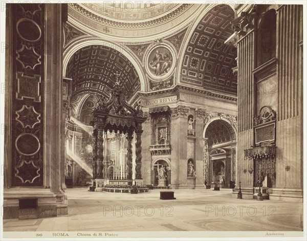 Church of St. Peter's, Rome, (Roma, Chiesa di San Pietro), c. 1870.  Creator: James Anderson.