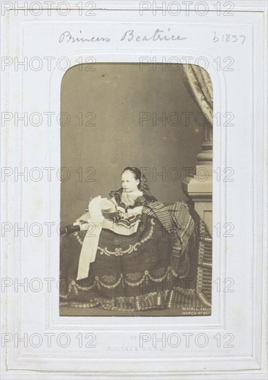 Princess Beatrice, 1861. Creator: John Jabez Edwin Mayall.