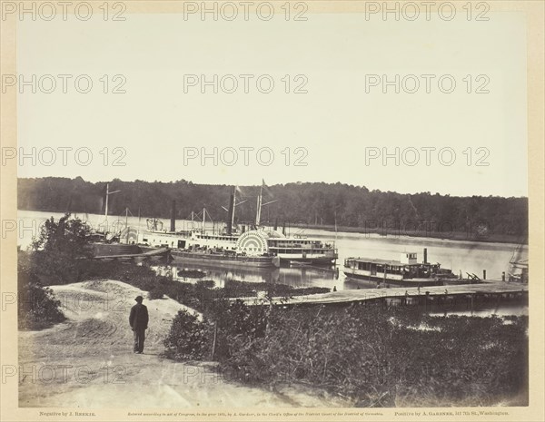 Medical Supply Boat, Appomattox Landing, Virginia, January 1865. Creator: John Reekie.