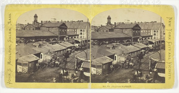 Fulton Market, mid 19th century. Creator: John S. Moulton.