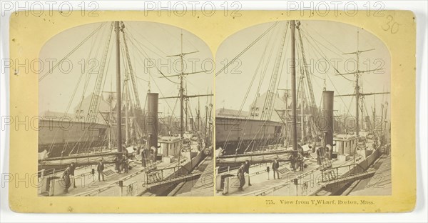 View from T Wharf, Boston, Mass, 1855/75. Creators: Kilburn Brothers, BW Kilburn.