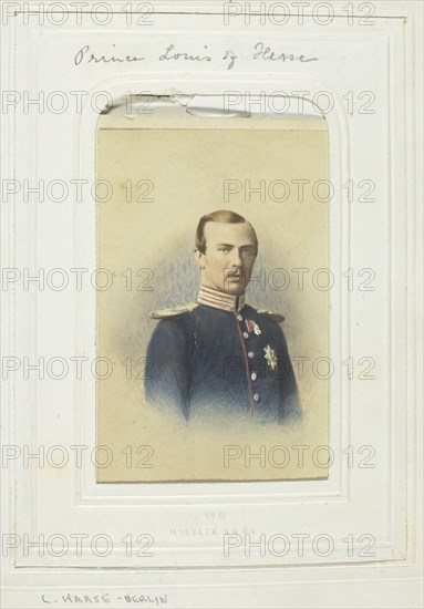 Prince Louis of Hesse, 1860-69. Creator: L. Haase & Company.