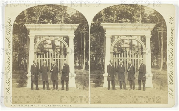 Counselors of C.L.S.C. at Bronze Gate, 1850/81. Creator: Lewis Emory Walker.