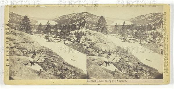 Donner Lake, from the Summit, 1865. Creator: Lawrence & Houseworth.