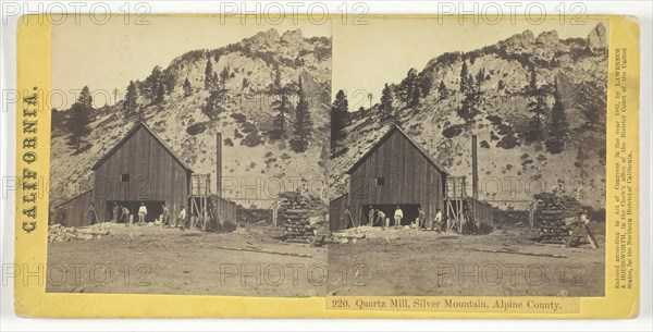 Quartz Mill, Silver Mountain, Alpine County, California, 1865. Creator: Lawrence & Houseworth.