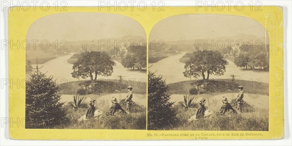 Panorama Prise de la Cascade, dans le Bois de Boulogne, A Paris, late 19th century. Creator: London Stereoscopic & Photographic Co.