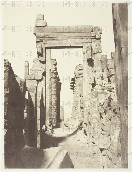 Karnac, Grande Allée du Milieu des Ruines, Prise de l'est, 1859/60. Creator: Louis de Clercq.